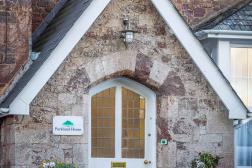 Entrance door of Parkland House 