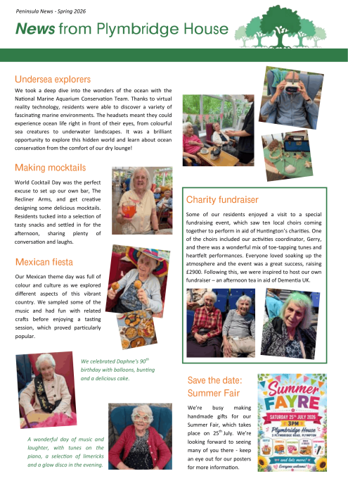 News from Plymbridge House
