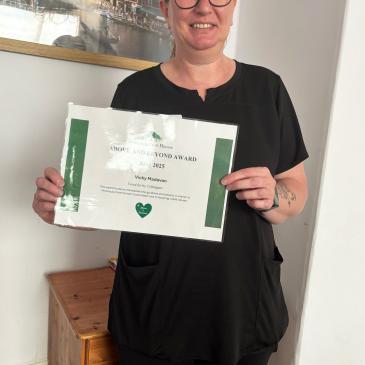 Above & Beyond Award Winner Vicky
