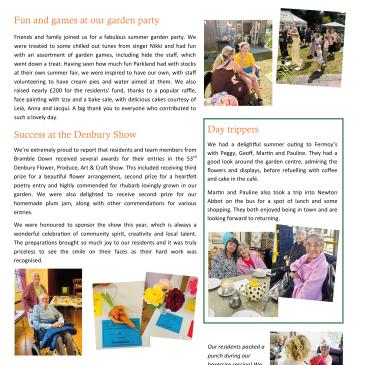 News from Bramble Down in our autumn newsletter