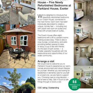 Newly refurbished Coach House at Parkland House