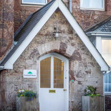 Entrance door of Parkland House 
